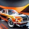 Orange Mustang Diamond Painting
