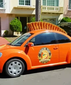Orange Punch Buggy Diamond Painting