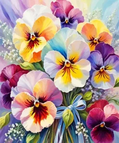 Pansy Art Diamond Painting