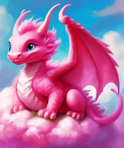 Pink Dragon Art Diamond Painting