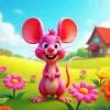 Pink Mouse Diamond Painting