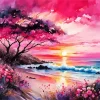 Pink Sunset Art Diamond Painting