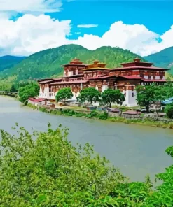 Punakha Dzong Diamond Painting