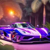 Purple Koenigsegg Agera Diamond Painting