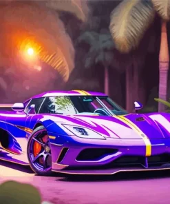 Purple Koenigsegg Agera Diamond Painting