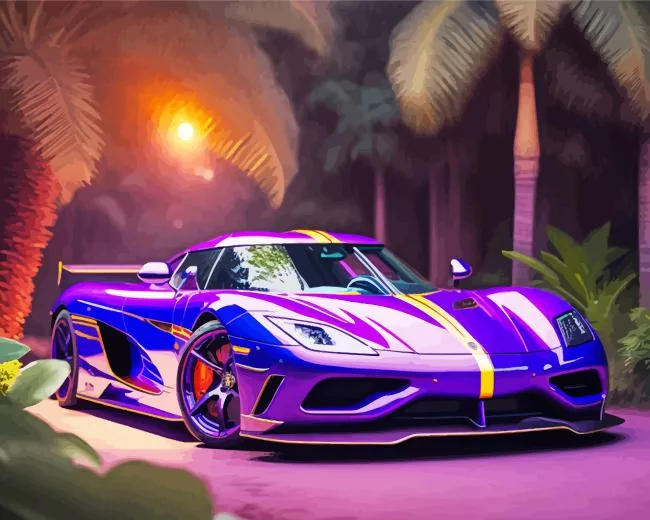 purple koenigsegg agera Diamond Paints Purple Koenigsegg Agera Diamond Painting