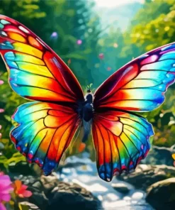 Rainbow Butterfly Diamond Painting