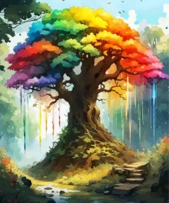 Rainbow Tree Art Diamond Painting