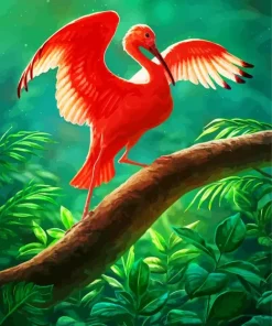 Scarlet Ibis Bird Diamond Painting