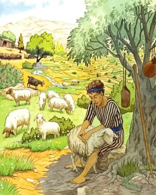 shepherd boy Diamond By Numbers Shepherd Boy Diamond Painting