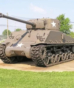 Sherman Tank Diamond Painting