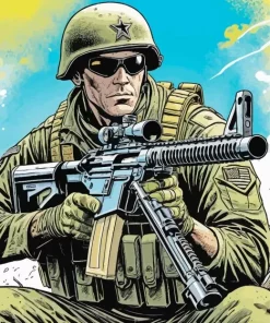 Sniper Soldier Diamond Painting