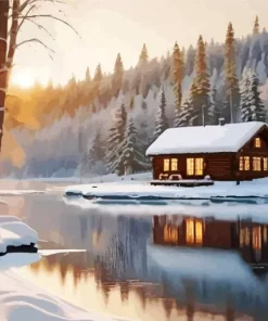 Snow House Diamond Painting