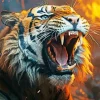Tiger Roaring Diamond Painting