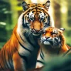 Tigers Hug Diamond Painting