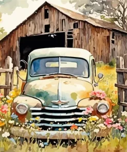 Truck Barn Art Diamond Painting