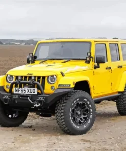 Yellow Jeep Wrangler Diamond Painting