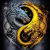 Yin Yang Dragon Diamond Painting