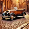 Antique Brown Car Diamond Painting
