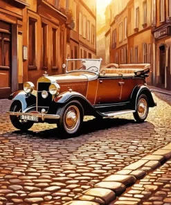 Antique Brown Car Diamond Painting