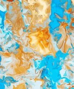 Brown And Blue Art Diamond Painting