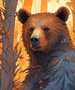Brown Bear Art Diamond Painting