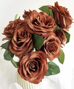 Brown Flowers Vase Diamond Painting