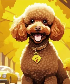 Brown Poodle Diamond Painting