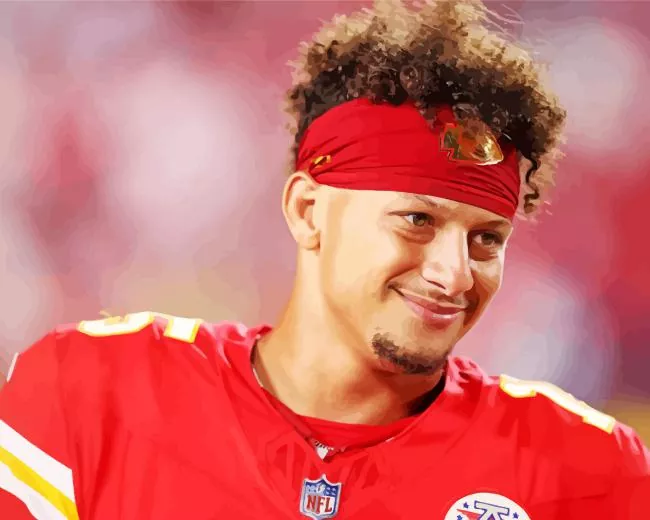 Patrick Mahomes Diamond By Numbers Patrick Mahomes Diamond Painting