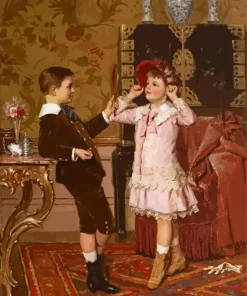 Vintage Brother And Sister Diamond Painting