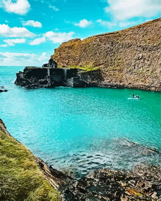 blue lagoon beach indonesia Diamond By Numbers Blue Lagoon Beach Indonesia Diamond Painting