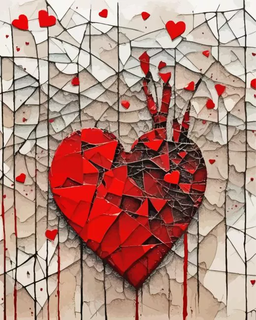 broken heart Diamond Paintings Broken Heart Diamond Painting