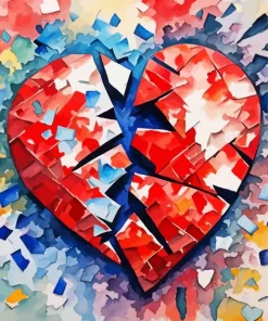 Broken Heart Art Diamond Painting