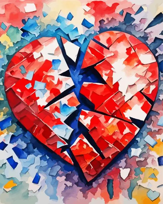 broken heart art Diamond Paintings Broken Heart Art Diamond Painting