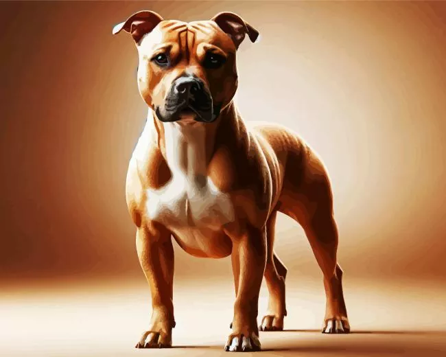 brown amstaff dog Diamond Paints Brown Amstaff Dog Diamond Painting