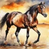 Brown Arabian Horse Diamond Painting