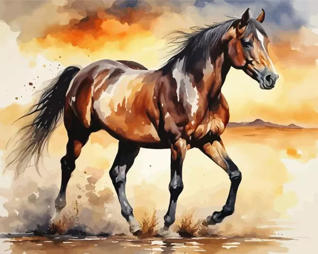 brown arabian horse Diamond Paints Brown Arabian Horse Diamond Painting