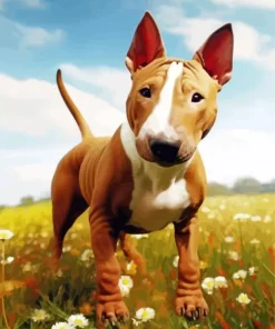 Brown Bull Terrier Puppy Diamond Painting