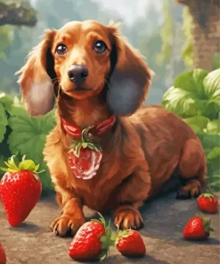 Brown Fluffy Dachshund Diamond Painting