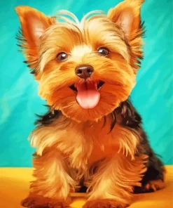 Brown Morkie Dog Diamond Painting