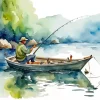 Cool Fisherman Art Diamond Painting