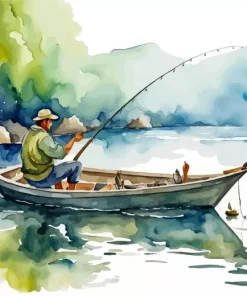 Cool Fisherman Art Diamond Painting