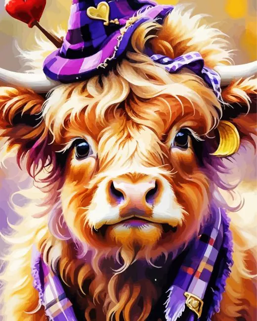 cool fluffy baby brown cow Diamond Paints Cool Fluffy Baby Brown Cow Diamond Painting