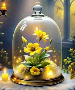 Enchanted Yellow Flowers Diamond Painting