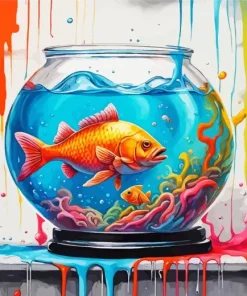 Fish Bowl Art Diamond Painting