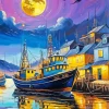 Fishing Boat Art Diamond Painting