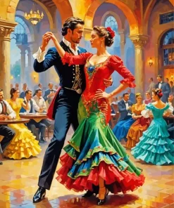Flamenco Couple Dance Diamond Painting