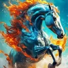 Flames Horse Diamond Painting