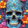 Floral Skull Art Diamond Painting