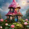 Flower Art House Art Diamond Painting